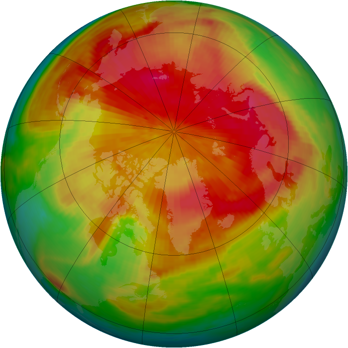 Arctic ozone map for 11 April 1988